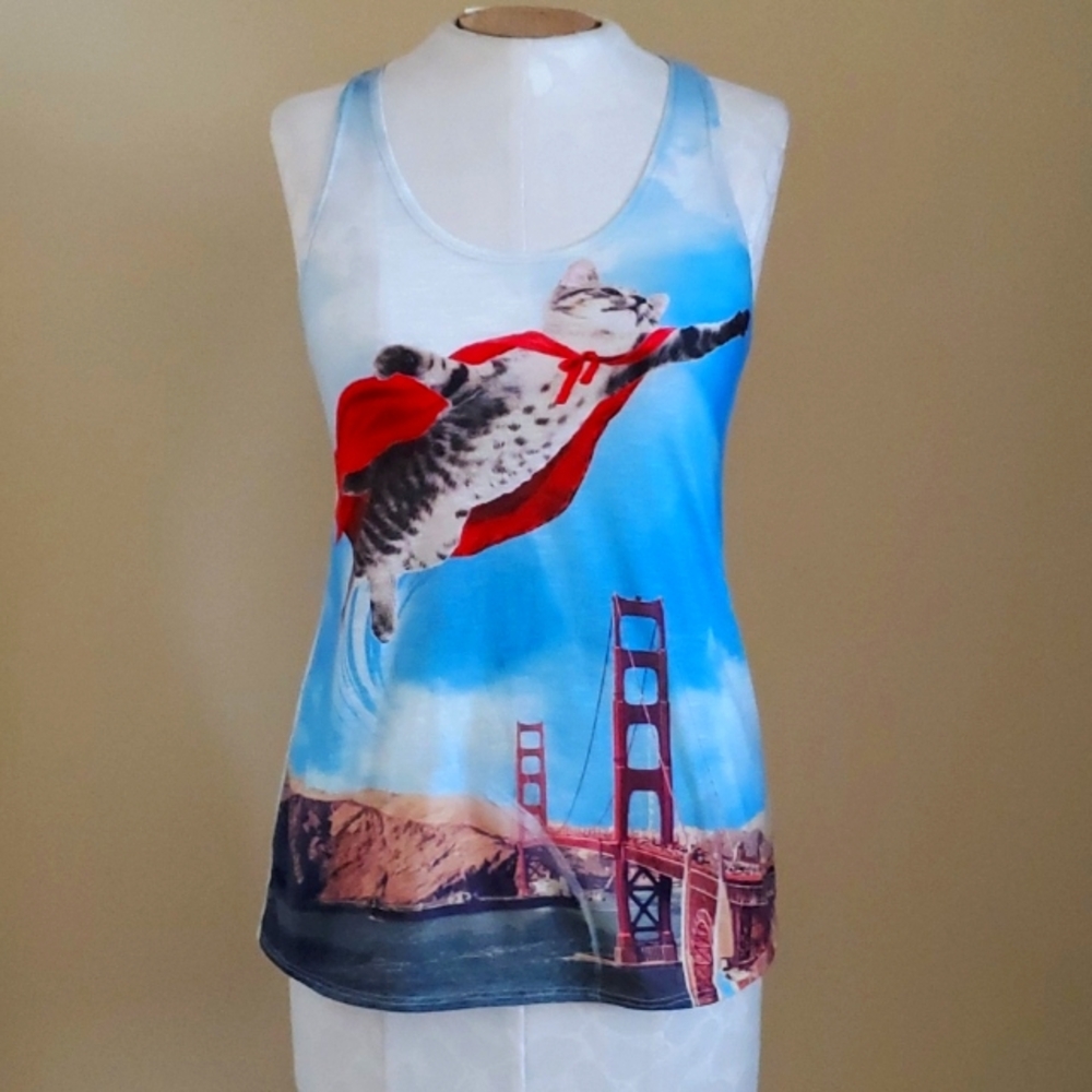 Bear Dance Air Cat Racerback Tank Top
